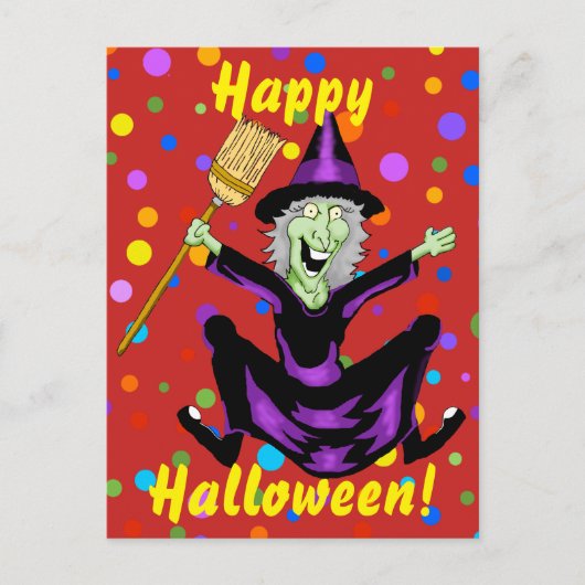 Carte postale Happy Witch Halloween (Devant)