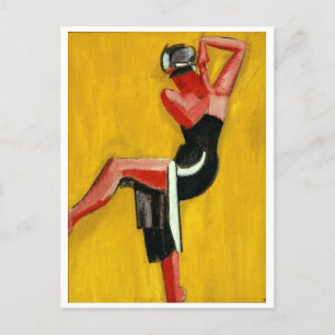 Carte Postale Harald Giersing, Dancer on Yellow Arrière - plan, 