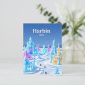 Carte Postale Harbin, Chine (Debout devant)