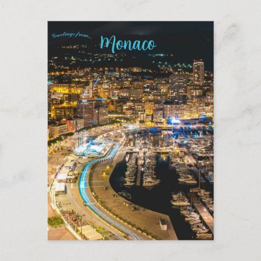 Carte Postale Harbour Lights in Monaco (Devant)