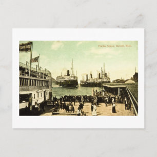 Carte Postale Harbour Scene, Detroit, Michigan