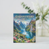 Carte Postale Hardangerfjord Norvège (Debout devant)