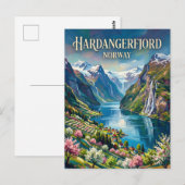 Carte Postale Hardangerfjord Norvège (Devant / Derrière)