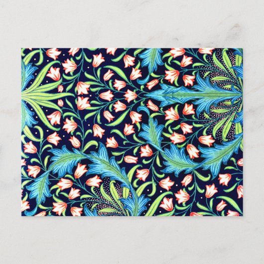 Carte Postale Harebell, design vintage rose et blanc (Devant)