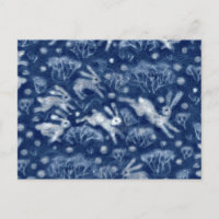 Hares Neige Champ Blanc lapins d'hiver Animaux d'h