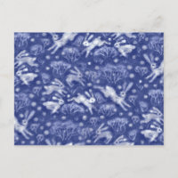 Hares Neiges lapins blancs Hiver Animal bleu