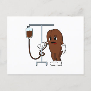 Carte Postale Haricot de café avec pot de café