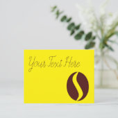 Carte Postale Haricot de café funky (Debout devant)