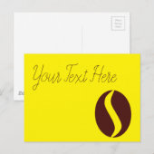 Carte Postale Haricot de café funky (Devant / Derrière)