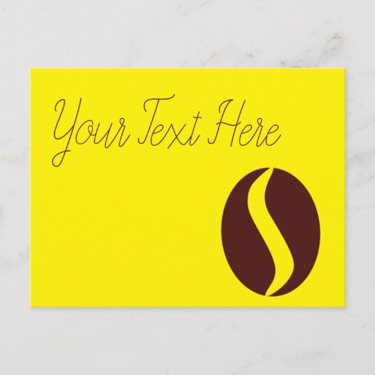 Carte Postale Haricot de café funky (Devant)