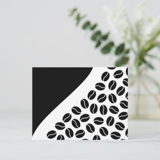 Carte Postale haricots de café (Debout devant)