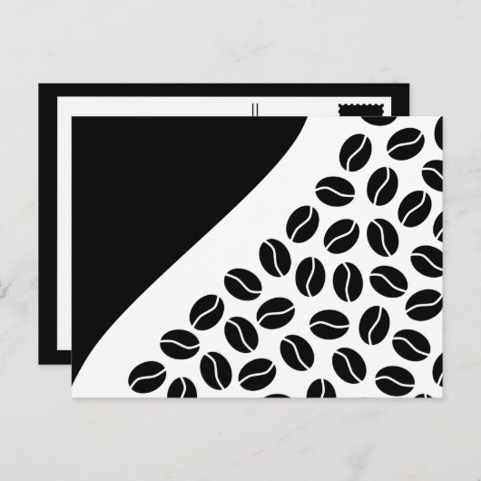 Carte Postale haricots de café (Devant / Derrière)