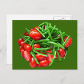 Carte Postale Haricots verts et tomates (Devant / Derrière)
