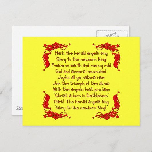 Carte Postale Hark the herald Angels chante... (Devant / Derrière)