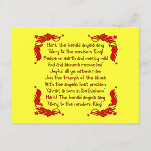 Carte Postale Hark the herald Angels chante...