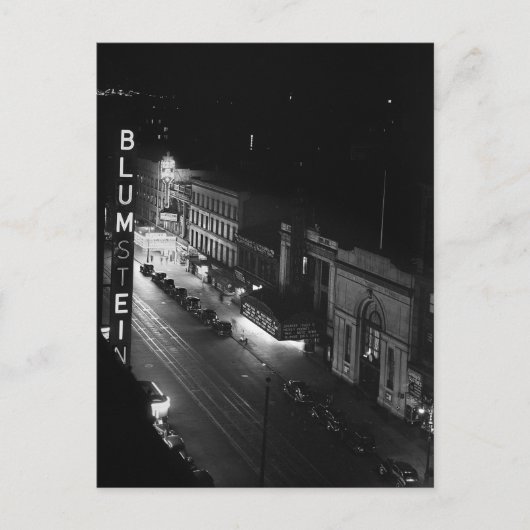 Carte Postale Harlem à la nuit, 1941 (Devant)