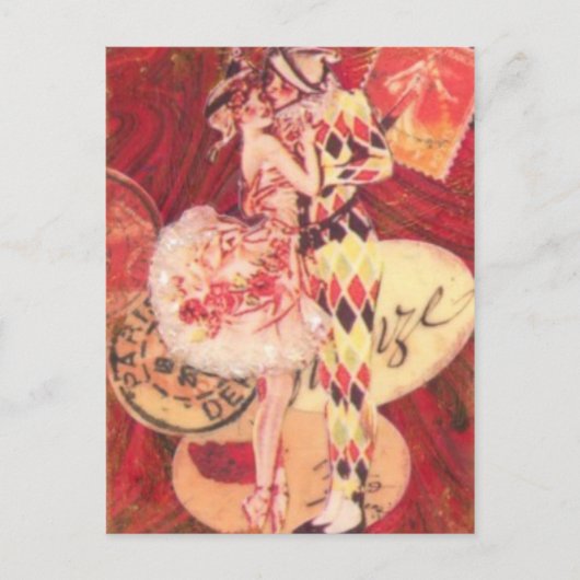 Carte Postale Harlequin Kiss (Devant)