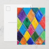 Carte postale Harlequin lumineuse (Devant / Derrière)