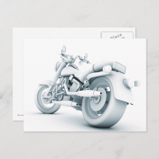 Carte Postale Harley (Devant / Derrière)