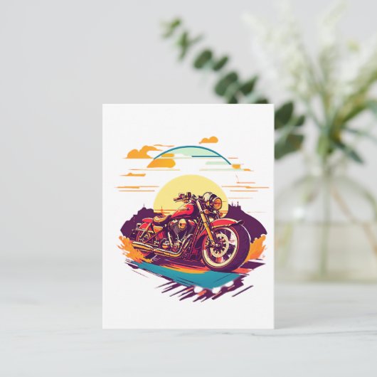 Carte Postale Harley-Davidson 1 (Debout devant)