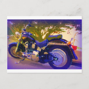 Carte Postale Harley-FatBoy-1998 Motorcycle