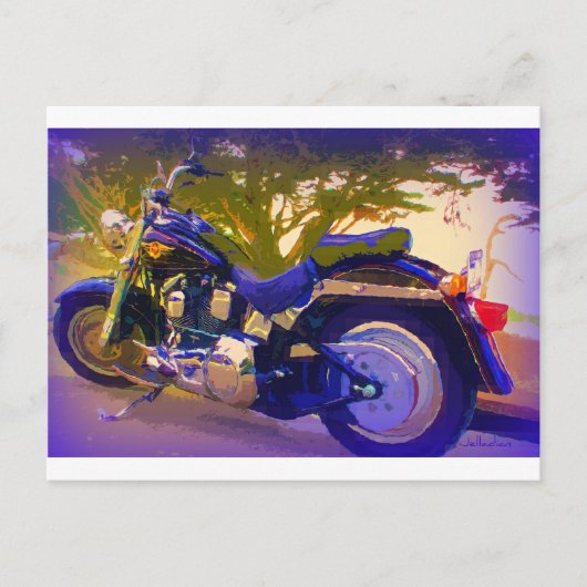 Carte Postale Harley-FatBoy-1998 Motorcycle (Devant)