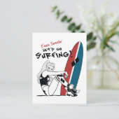 Carte Postale Harley Quinn - Allons Faire du Surf (Debout devant)