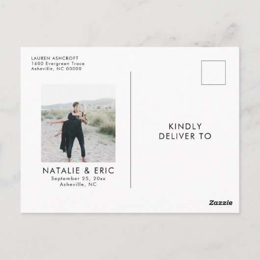 Carte Postale HARLOW moderne simple nettoyage enregistrer la dat (Dos)