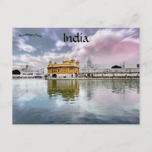 Carte Postale Harmandir Sahib Golden Temple Amritsar Inde