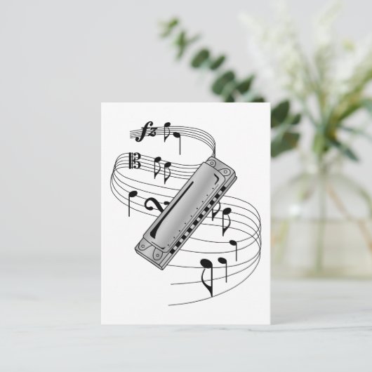 Carte Postale Harmonica (Debout devant)
