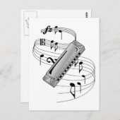 Carte Postale Harmonica (Devant / Derrière)