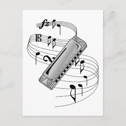 Carte Postale Harmonica (Devant)