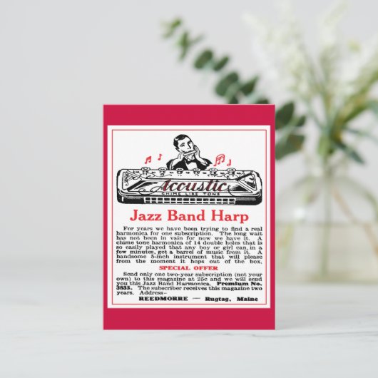 Carte postale Harmonica Ad (Debout devant)