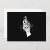 Carte Postale Harmonica Blues Bouche Orgue Acoustique Instrument (Devant / Derrière)