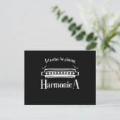 Carte Postale Harmonica Music Instrument Acoustic Blues Gift (Debout devant)