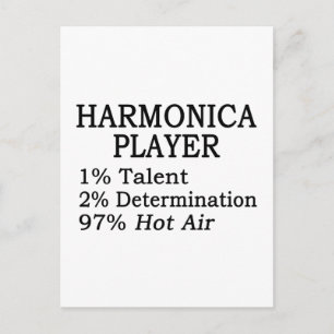 Carte Postale Harmonica Player Hot Air