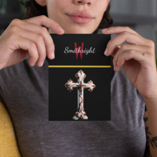 Carte Postale Harmonie contrastée : Croix blanche et rouge sur N