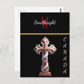 Carte Postale Harmonie en rouge et blanc (Devant / Derrière)