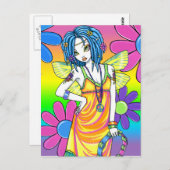 Carte postale "Harmony" Arc-en-ciel Flower Fairy (Devant / Derrière)