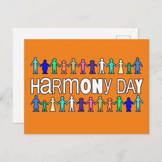 Carte Postale Harmony Day Australie (Devant / Derrière)
