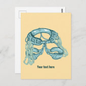 Carte Postale Harnais d'escalade avec dégaines rapides (Devant / Derrière)