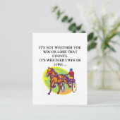 Carte Postale HARNESS raing blague design (Debout devant)