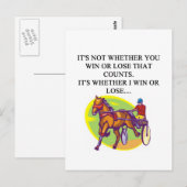 Carte Postale HARNESS raing blague design (Devant / Derrière)