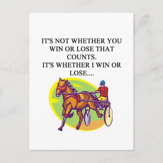 Carte Postale HARNESS raing blague design (Devant)