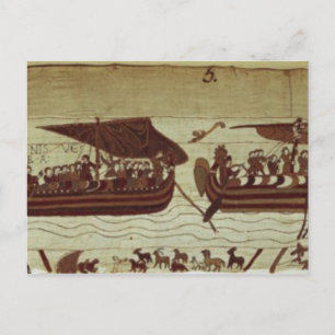 Carte Postale Harold traverse la Manche avec des voiles pleines 
