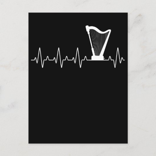 Carte Postale Harp Heartbeat Musicien Harp (Devant)