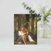 Carte postale Harp Lady | Enchanter une femme avec (Debout devant)