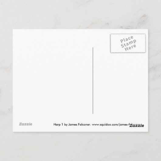 Carte Postale Harpe 1 (Dos)