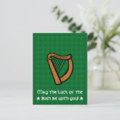 Carte Postale Harpe celtique irlandaise Saint-Patrick (Debout devant)