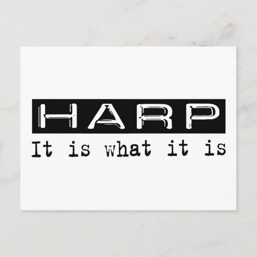 Carte Postale Harpe C'Est (Devant)